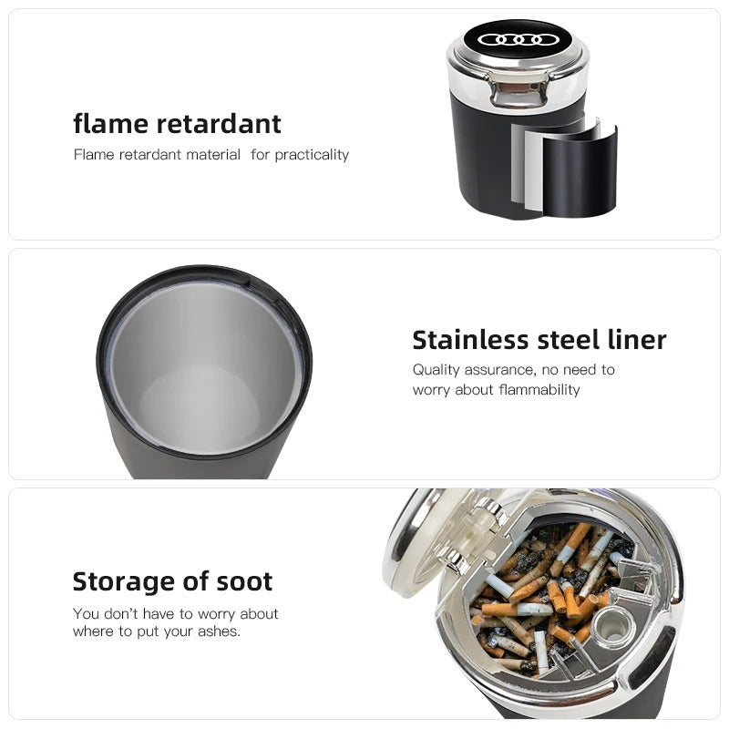 Car Interior Ashtray LED Light Portable
